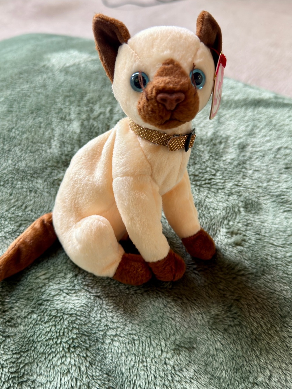 VINTAGE TY BEANIE BABY SIAM CAT BLUE EYES PLUSH